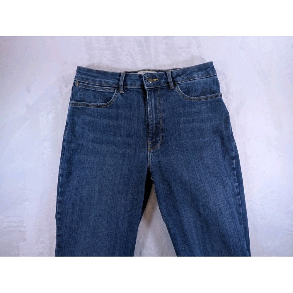 Wrangler Women's High Rise Bold Boot Medium Wash Size 8 Leather Patch Western - Picture 7 of 13